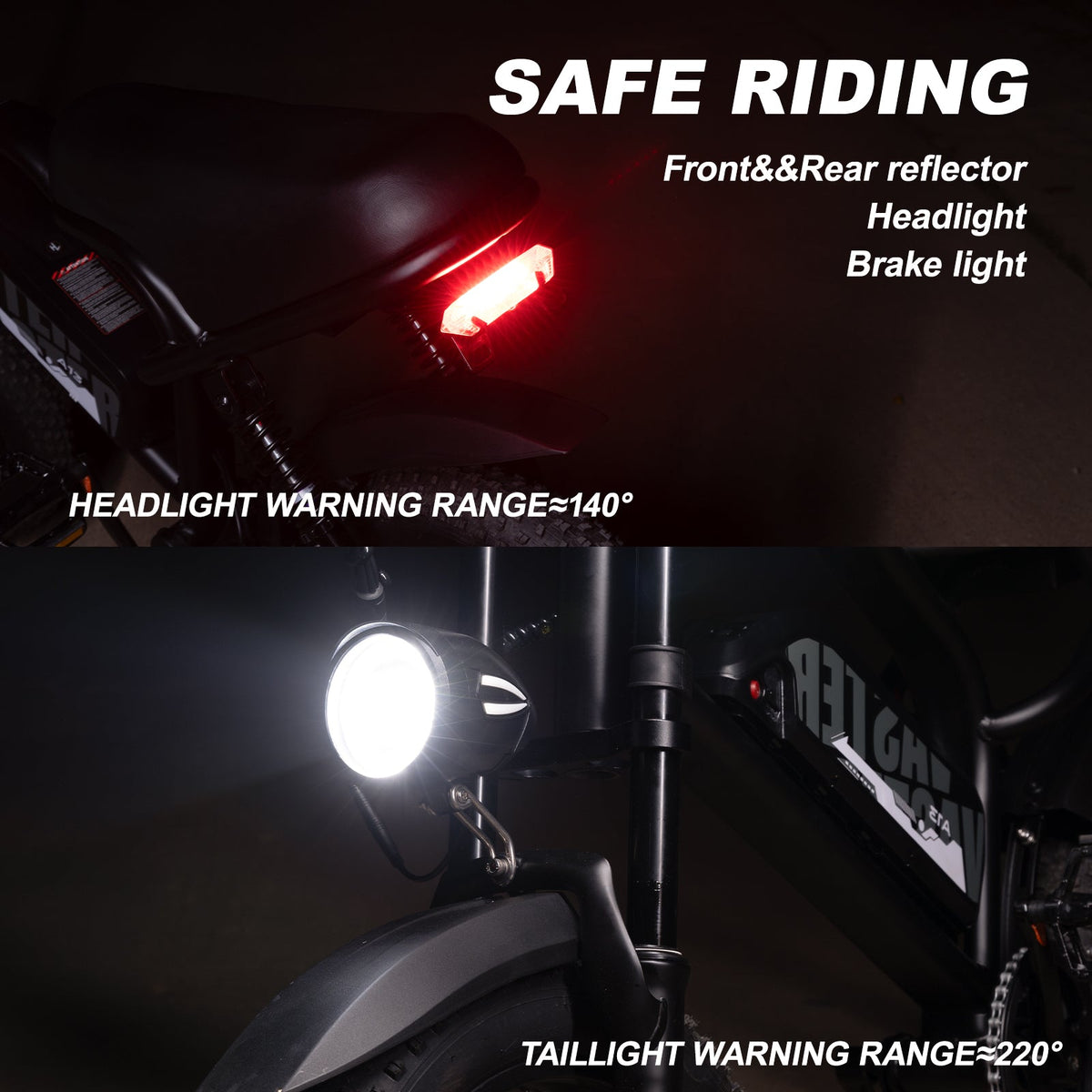 AVDL A13 front headlight and rear brake-light supplier feature graphic