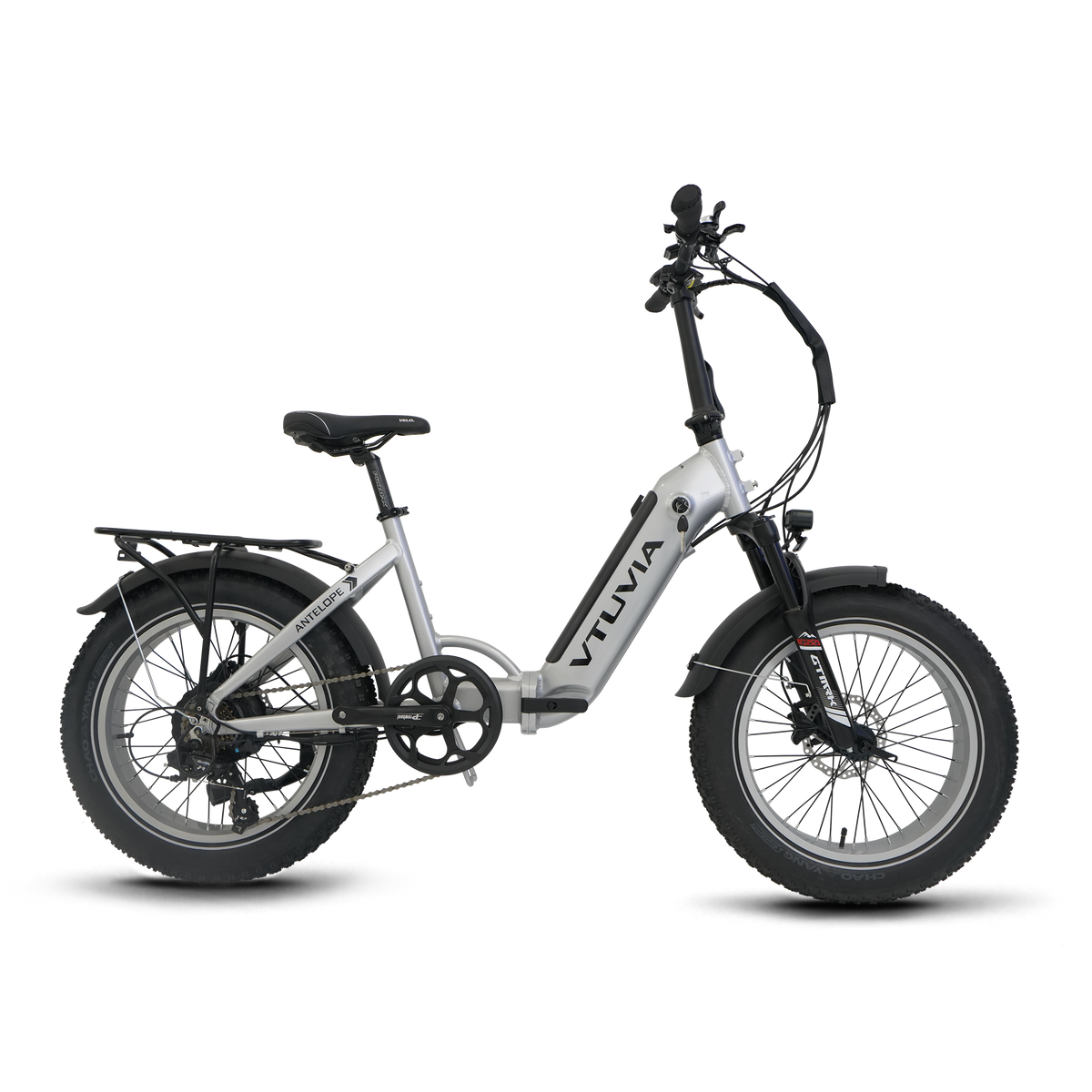 VTUVIA SX20 silver step-through e-bike angle