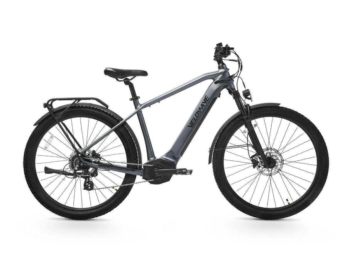 Blue Gray Velowave Swift M right-side profile with integrated battery