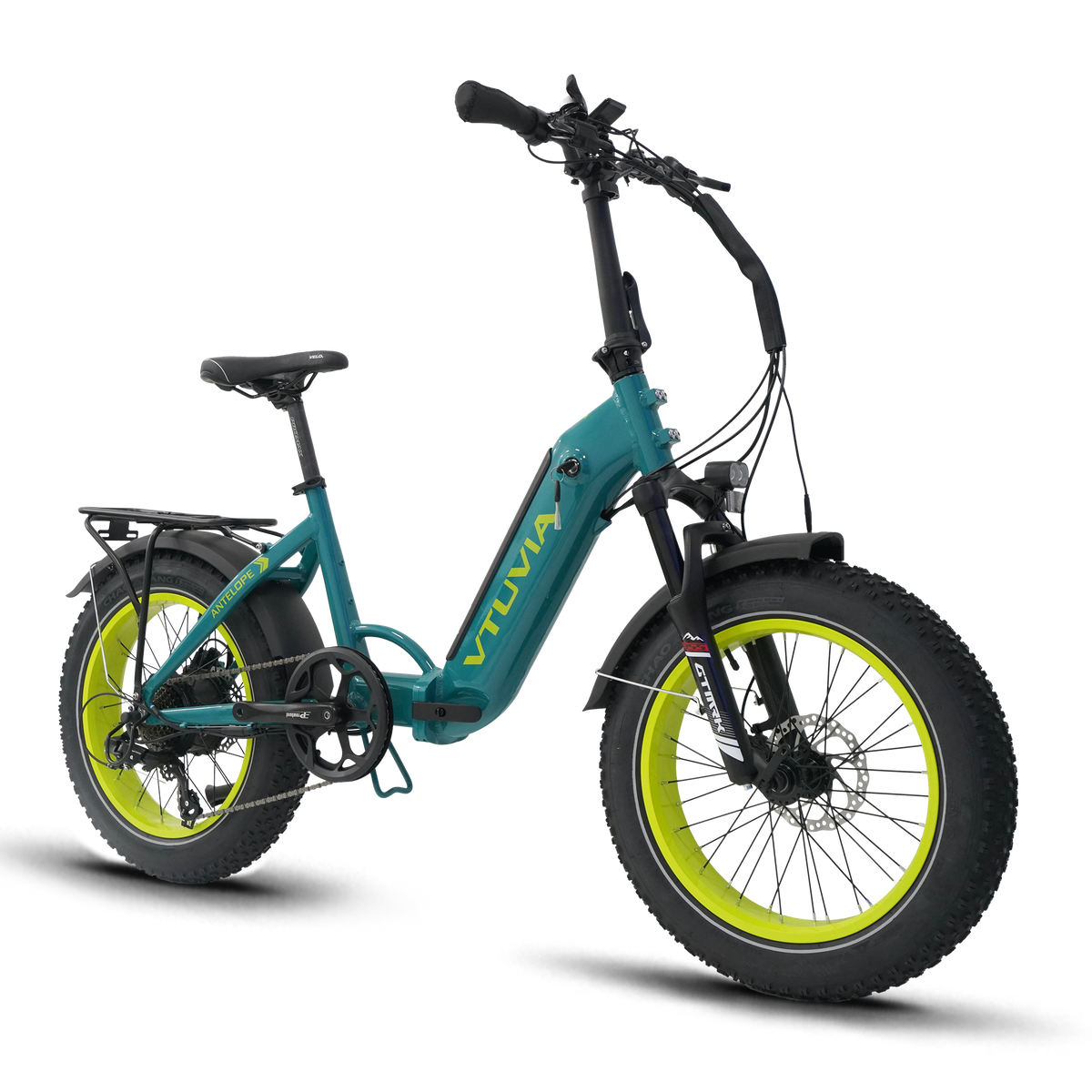 VTUVIA SX20 folding fat-tire bike angled view