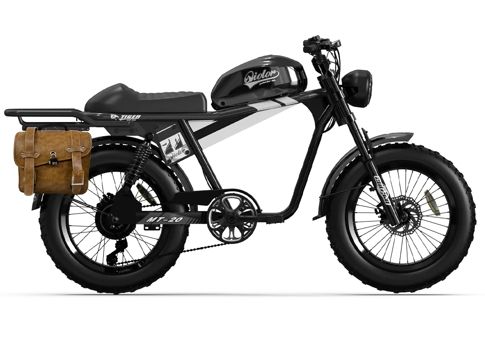 QIOLOR Tiger RE retro electric bike hydraulic suspension detail