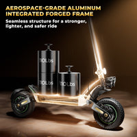 GT4 integrated aluminum frame graphic with staged load weights on the deck