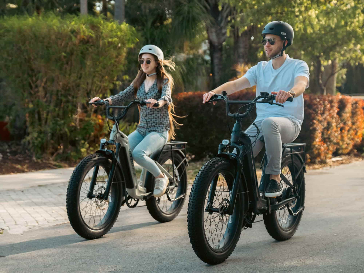 Velowave Ranger Step-Thru 2.0 rear rack, tail light and rear wheel detail