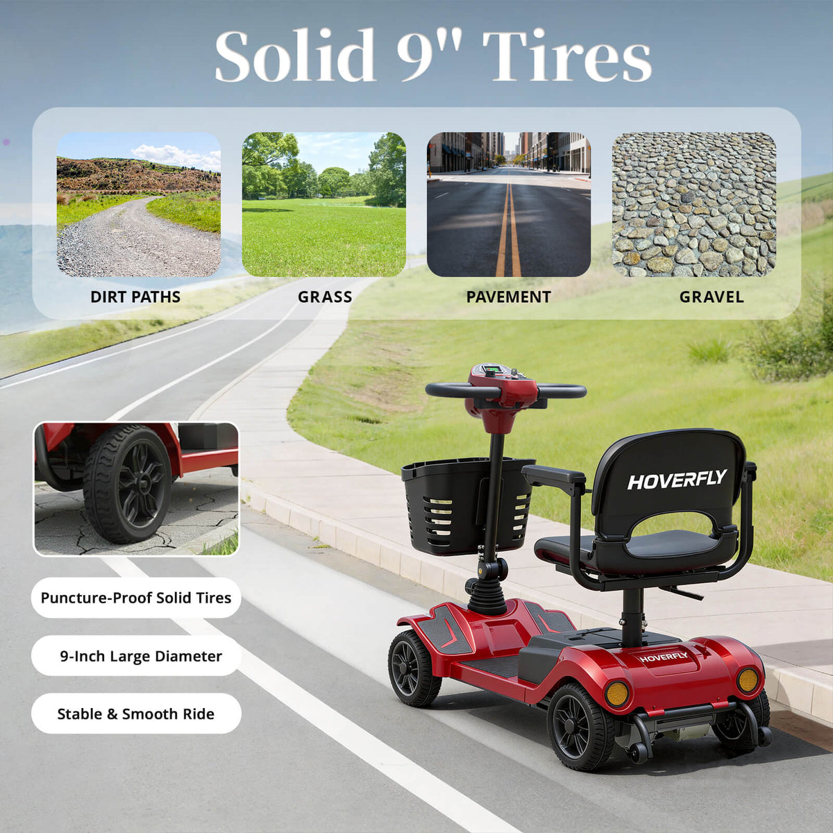 Hoverfly T4 4-Wheel Mobility Scooter | 330-lb Capacity — alternate product view