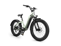 Mint Green Velowave Grace 2.0 Step-Thru electric bike studio three-quarter view