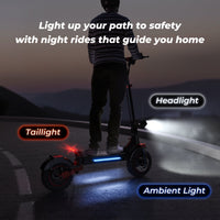 iScooter iX5S 1000W off-road electric scooter: 28 mph, 40-mile range, 11-inch off-road tubeless tires, dual suspension, EABS plus double disc brakes, IPX4 water resistance, 60 lb folded, 330 lb max load