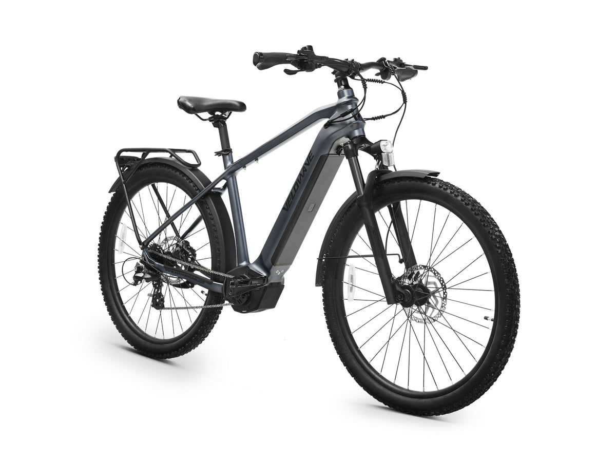 Blue Gray Velowave Swift M front-right studio view with headlight