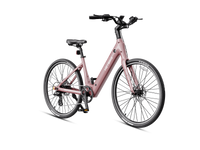 Heybike Venus lightweight step-thru cruiser electric bike: 750W Galaxy hub motor (1400W peak), 70 Nm torque, 28 mph Class 2/3 switchable, 27.5x2.2 Kenda road tires, aluminum-alloy low-step frame, Shimano Altus 8-speed, hydraulic discs, UL 2849 + UL 2271