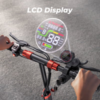 iScooter iX5S 1000W off-road electric scooter: 28 mph, 40-mile range, 11-inch off-road tubeless tires, dual suspension, EABS plus double disc brakes, IPX4 water resistance, 60 lb folded, 330 lb max load
