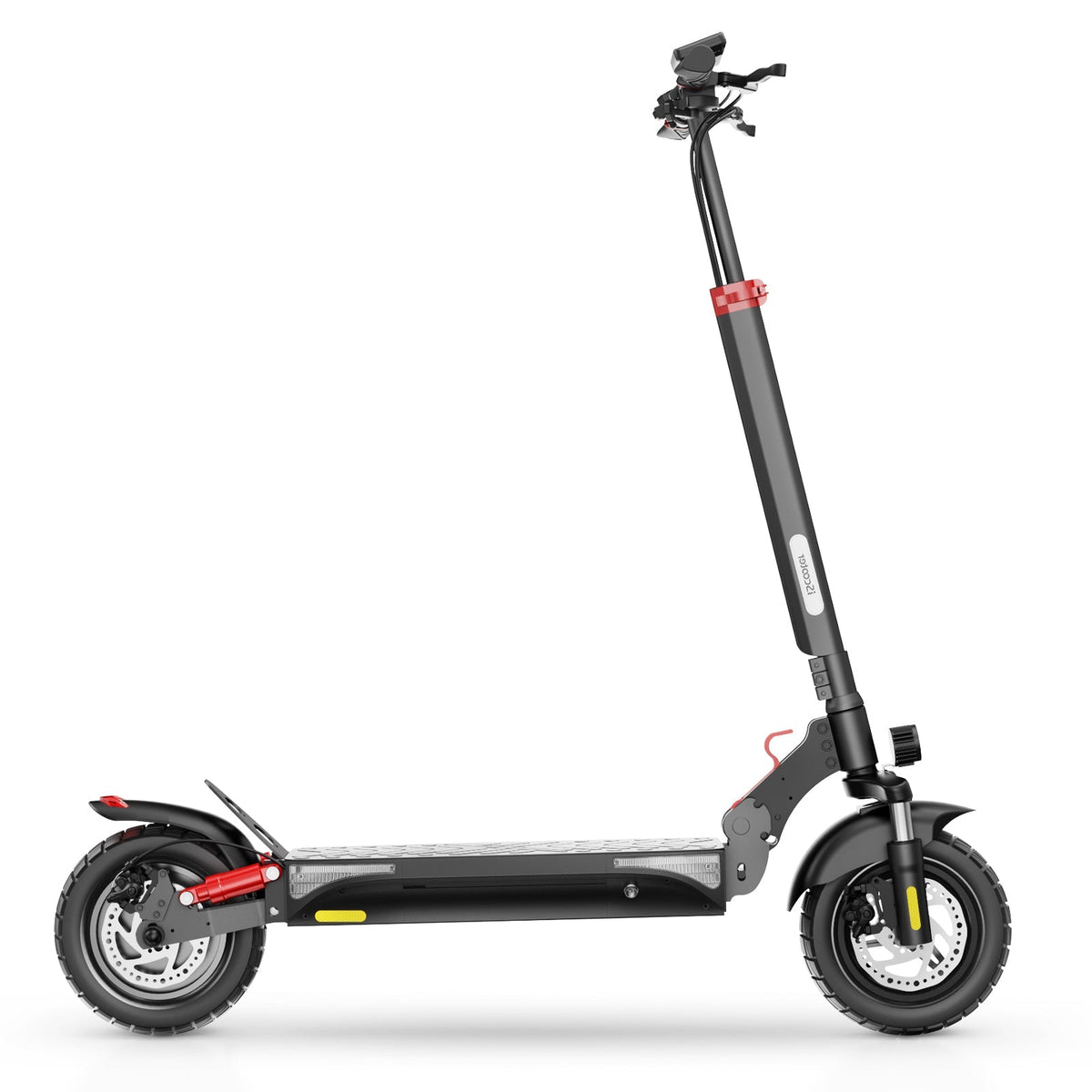 iScooter iX3 800W budget off-road folding electric scooter: 48V peak 800W brushless rear motor, 24 mph, 720Wh battery, 10-inch off-road pneumatic tires, dual disc + E-ABS, dual suspension, turn signal indicator, 52.2 lb folded, IPX4