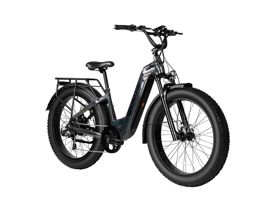 Black Velowave Ranger Step-Thru 3.0 three-quarter product view