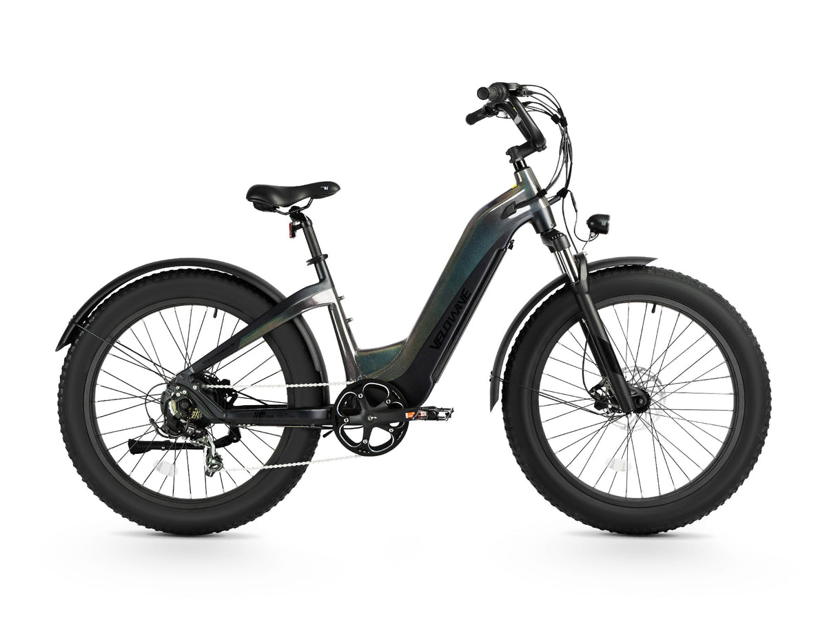 Star Black Velowave Grace 2.0 Step-Thru electric bike studio side view