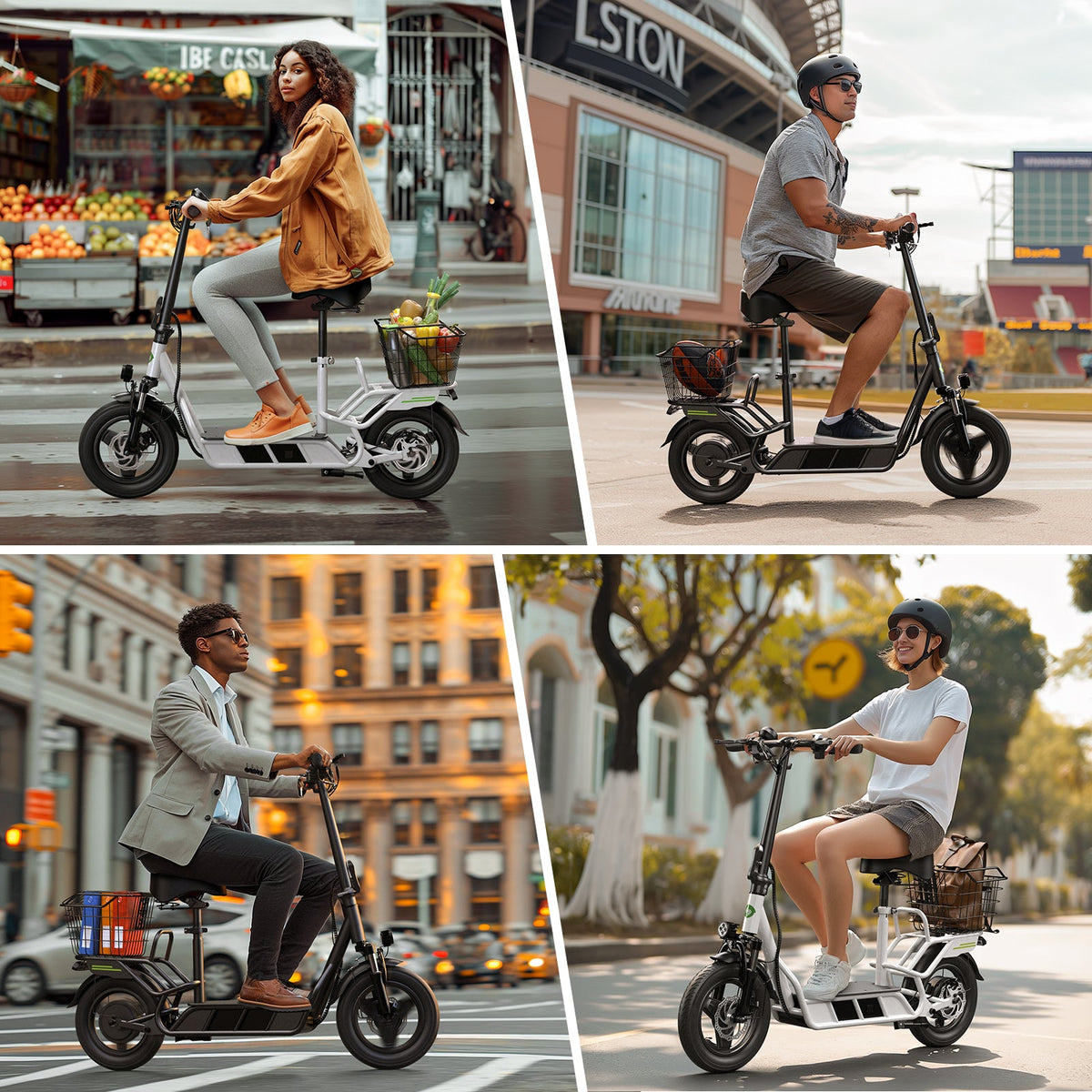 isinwheel Hyper X Seated Electric Scooter folding handlebars