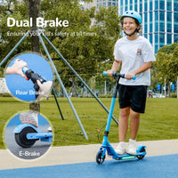 Blue isinwheel S2 electronic brake and rear foot brake demonstration