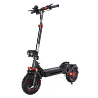 iScooter iX5S 1000W off-road electric scooter: 28 mph, 40-mile range, 11-inch off-road tubeless tires, dual suspension, EABS plus double disc brakes, IPX4 water resistance, 60 lb folded, 330 lb max load