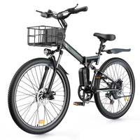 isinwheel M40 Folding Electric Bike Carbon Black bike side profile