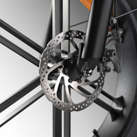 Front mechanical disc brake rotor on the CycRun 2.0