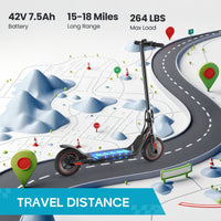 iScooter i9M sub-budget folding commuter electric scooter: 42V peak 500W brushless front-wheel-drive motor, 22 mph, 315Wh battery, 10-inch pneumatic tires, EBAS plus rear disc brake, IP54, Tuya app integration, included mudguards, 28.9 lb folded