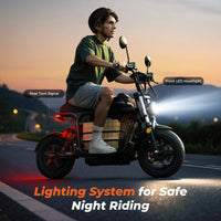 iScooter DX5 non-folding 15-inch tubeless-tire touring electric scooter: 1500W peak rear-wheel-drive motor, 35 mph top speed, 749Wh battery, front hydraulic shocks plus air-pressure rear suspension, hydraulic disc brakes plus E-ABS, turn lights, 101.2 lb net weight, 330 lb max load