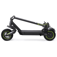Folded isinwheel S10Max resting low with the stem secured along the deck