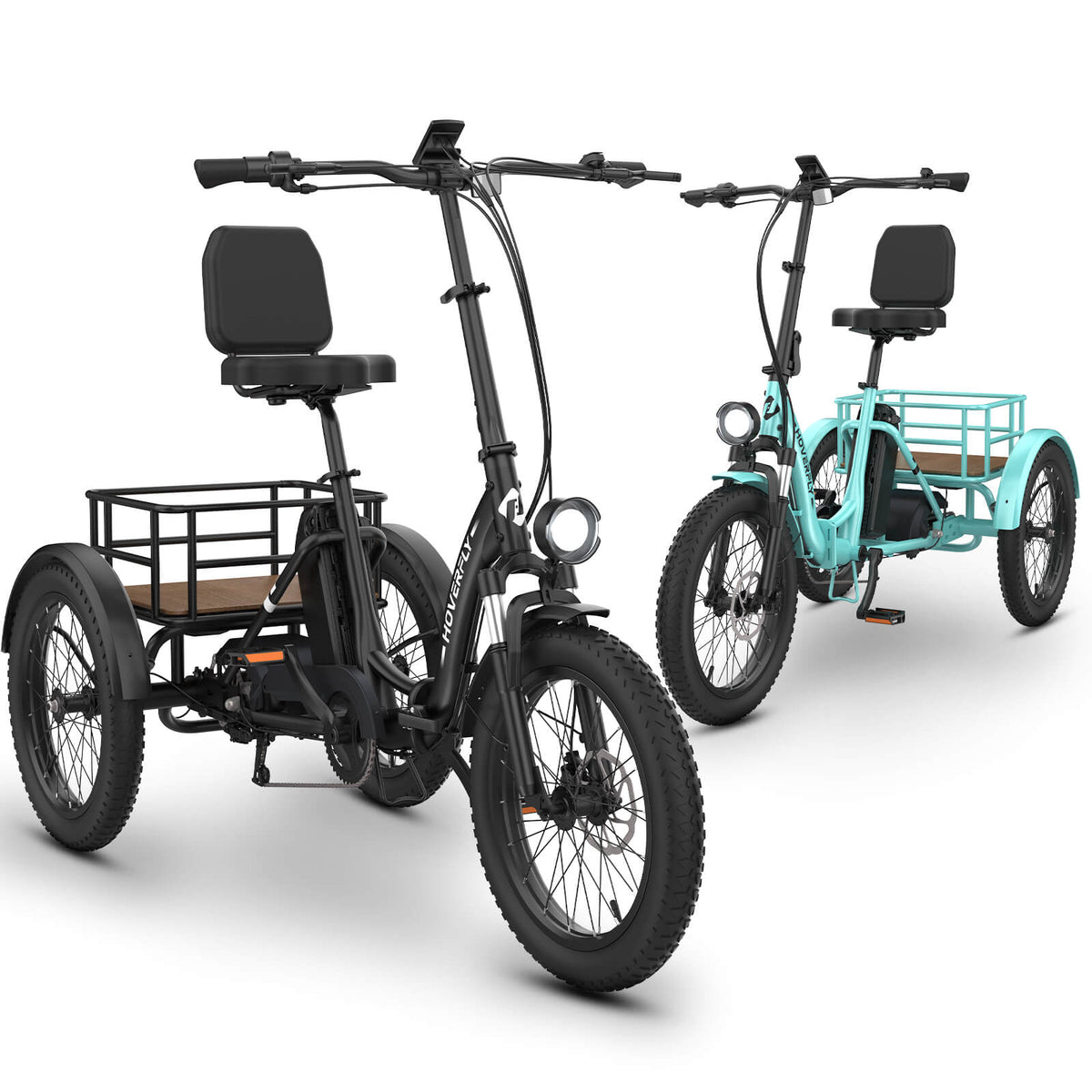 2-Pack Hoverfly ET1 Folding Electric Trikes | 500W — alternate product view