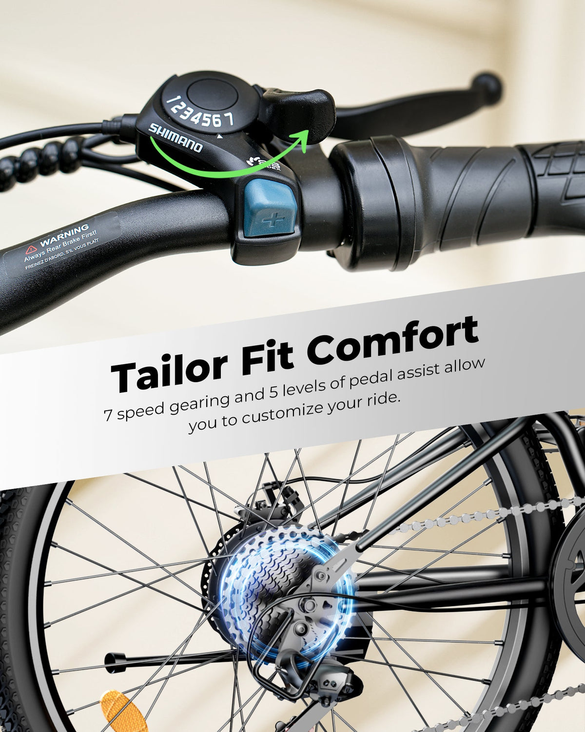 isinwheel M40 Folding Electric Bike front suspension detail