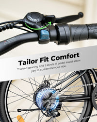 isinwheel M40 Folding Electric Bike front suspension detail