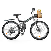 isinwheel M40 Folding Electric Bike bike in compact storage