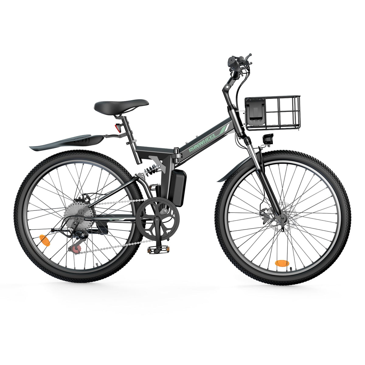 isinwheel M40 Folding Electric Bike lighting detail