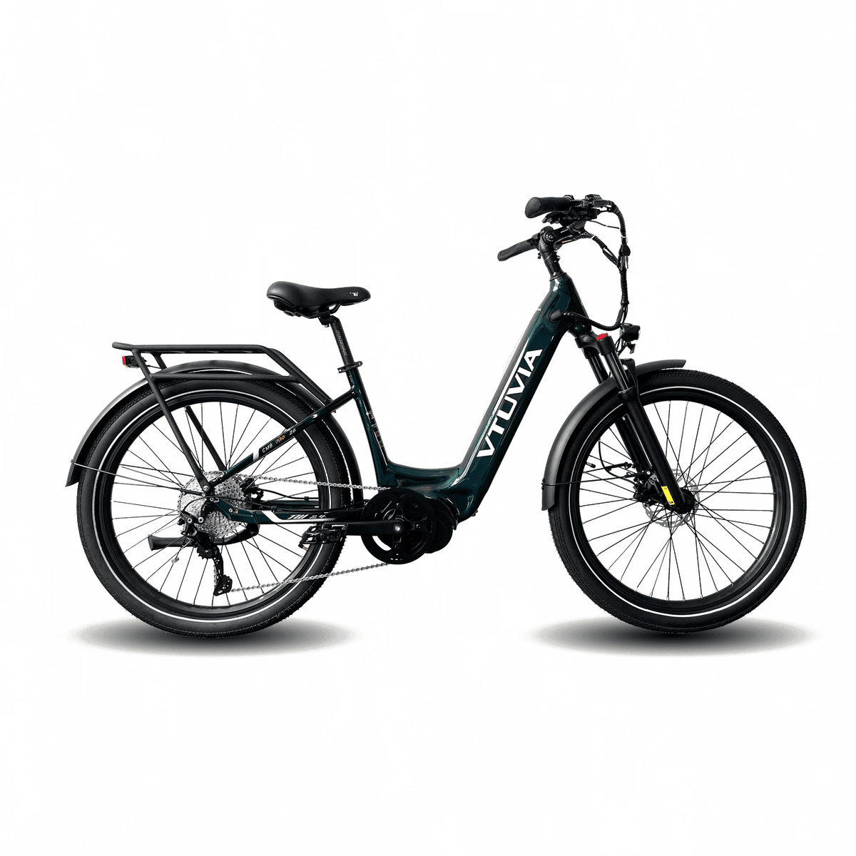 Dark blue VTUVIA CMB Pro with rack and fenders