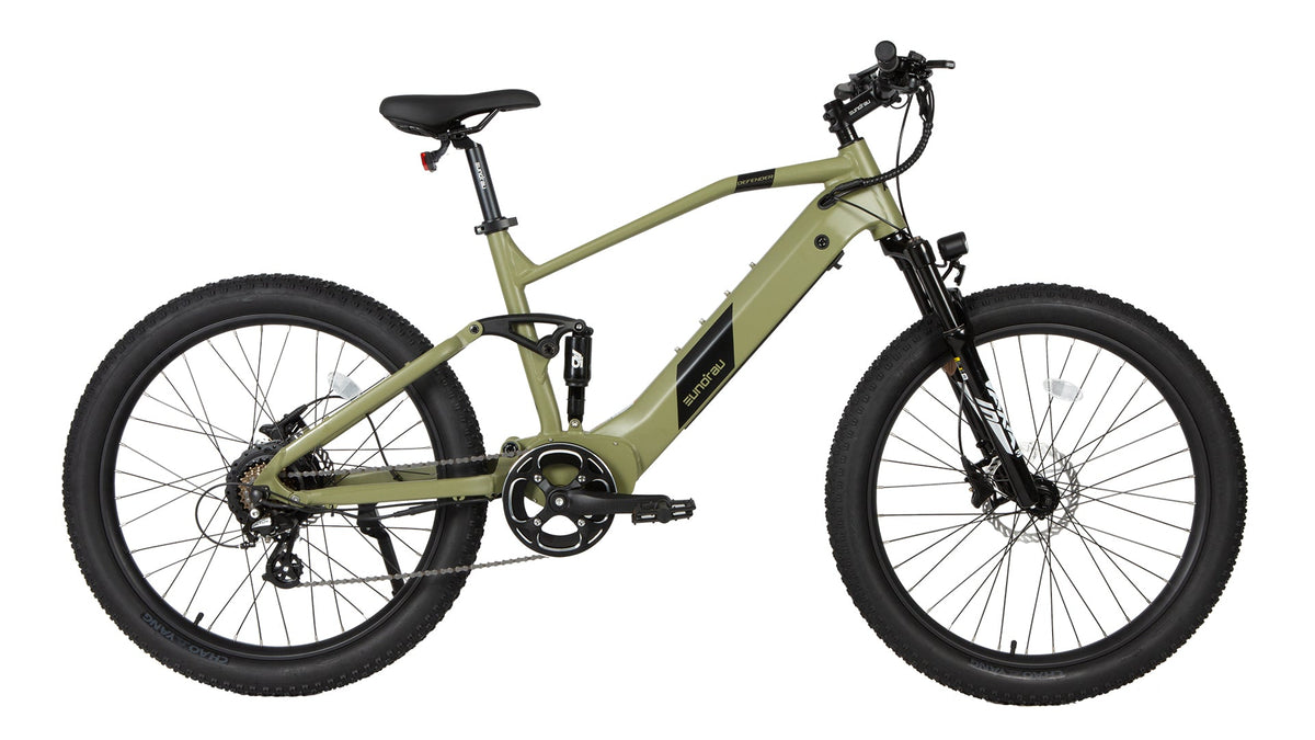 EUNORAU DEFENDER full-suspension electric bike with 27.5 x 3-inch tires