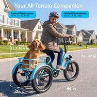 Hoverfly ET1 Folding Electric Trike | 500W, 60-Mile Claim — alternate product view