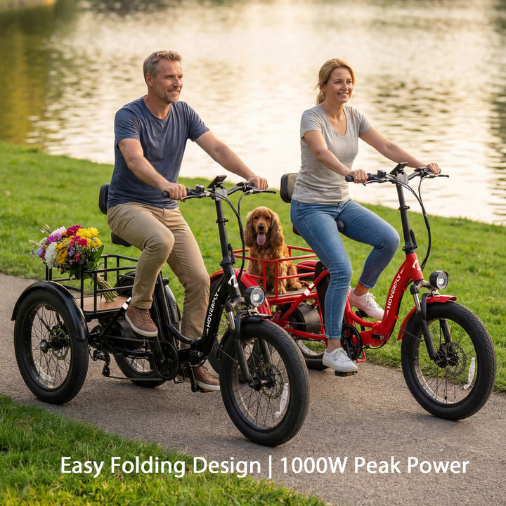 2-Pack Hoverfly ET1 Folding Electric Trikes
