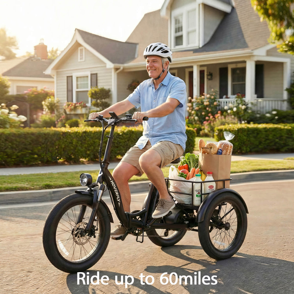 Hoverfly ET1 Folding Electric Trike | 500W, 60-Mile Claim — alternate product view