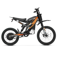 HappyRun G300 Pro 6500W peak motocross-format electric dirt bike: 50 mph top speed, 72V 30Ah battery, hydraulic 180/203mm disc brakes, inverted front fork, carbon steel frame, motocross-format tires, IPX5, off-road use only