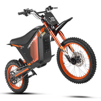 HappyRun G300 SE Ultra full-size mid-drive off-road electric dirt bike: 60V 6000W peak mid-drive motor, 240 Nm torque, 44 mph top speed, 1860Wh battery, hydraulic disc brakes, Pro-Grade Full Suspension, 17-inch front wheel, 31.9-inch seat, 350 lb max load