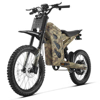 HappyRun G300 Pro 6500W peak motocross-format electric dirt bike: 50 mph top speed, 72V 30Ah battery, hydraulic 180/203mm disc brakes, inverted front fork, carbon steel frame, motocross-format tires, IPX5, off-road use only