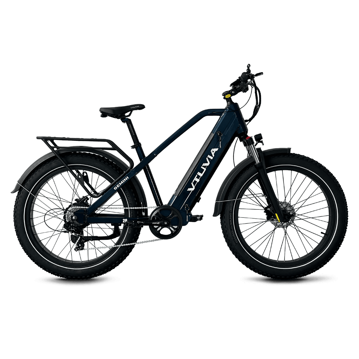 VTUVIA Gemini electric bike frame and dual battery layout in official product view