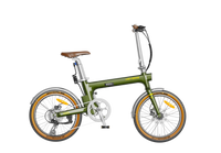 Heybike Helio F 40 lb lightweight folding commuter e-bike: 36V 250W (peak 500W) hub motor, torque sensor, 360Wh battery, 20 mph Class 2, X-Fold system, vintage frame, UL 2849
