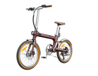 Heybike Helio F 40 lb lightweight folding commuter e-bike: 36V 250W (peak 500W) hub motor, torque sensor, 360Wh battery, 20 mph Class 2, X-Fold system, vintage frame, UL 2849