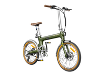 Heybike Helio F 40 lb lightweight folding commuter e-bike: 36V 250W (peak 500W) hub motor, torque sensor, 360Wh battery, 20 mph Class 2, X-Fold system, vintage frame, UL 2849