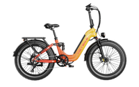Heybike Horizon 24-inch full-suspension folding fat-tire e-bike: 750W (1400W peak) rear hub motor, 692Wh battery, 24x4 fat tires, hydraulic disc brakes, Shimano 7-speed, aluminum-alloy low-step folding frame, UL 2849 certified, four color options