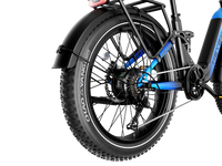 Heybike Horizon 24-inch full-suspension folding fat-tire e-bike: 750W (1400W peak) rear hub motor, 692Wh battery, 24x4 fat tires, hydraulic disc brakes, Shimano 7-speed, aluminum-alloy low-step folding frame, UL 2849 certified, four color options