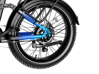 Heybike Horizon 24-inch full-suspension folding fat-tire e-bike: 750W (1400W peak) rear hub motor, 692Wh battery, 24x4 fat tires, hydraulic disc brakes, Shimano 7-speed, aluminum-alloy low-step folding frame, UL 2849 certified, four color options