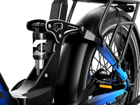Heybike Horizon 24-inch full-suspension folding fat-tire e-bike: 750W (1400W peak) rear hub motor, 692Wh battery, 24x4 fat tires, hydraulic disc brakes, Shimano 7-speed, aluminum-alloy low-step folding frame, UL 2849 certified, four color options