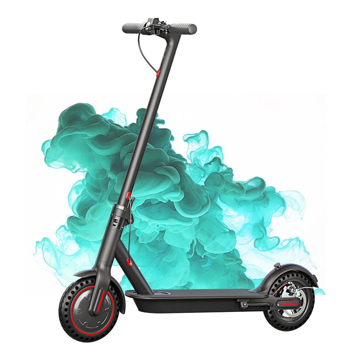 Freeboy J03 black scooter side view with rear disc brake