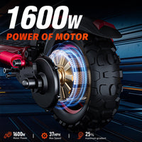 Freeboy J11 Plus rear hub motor and knobby tire graphic marked 1600W