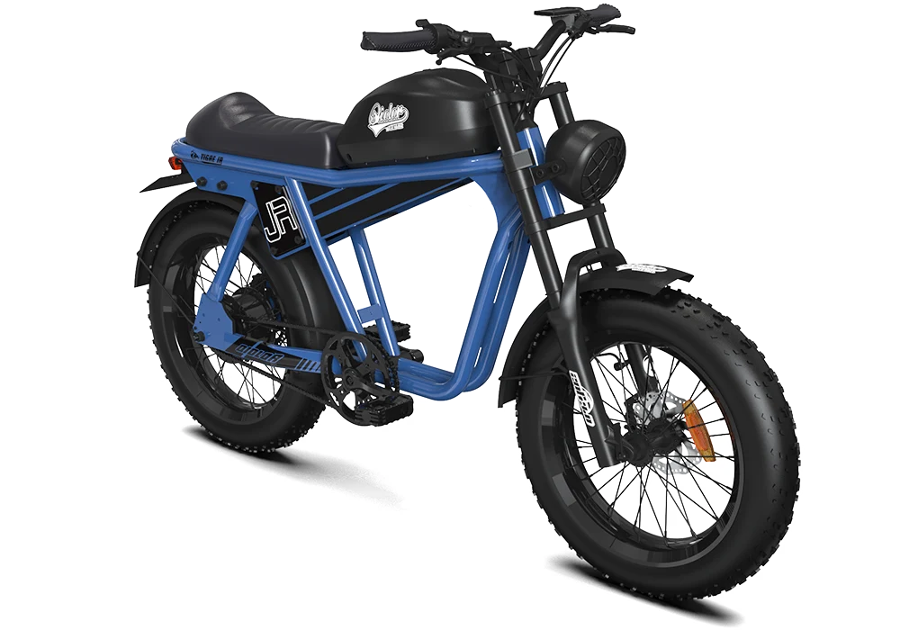 QIOLOR Tiger JR blue 20-inch fat tire profile