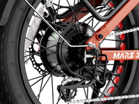 Heybike Mars 3.0 3.0-generation folding fat-tire e-bike: 750W (1400W peak) hub motor with 95 Nm torque, torque sensor PAS, 624Wh battery, 20x4 fat tires, hydraulic disc brakes, Horst Link rear suspension, NFC Tap and Go, integrated turn signals, Shimano Altus 8-speed, UL 2849