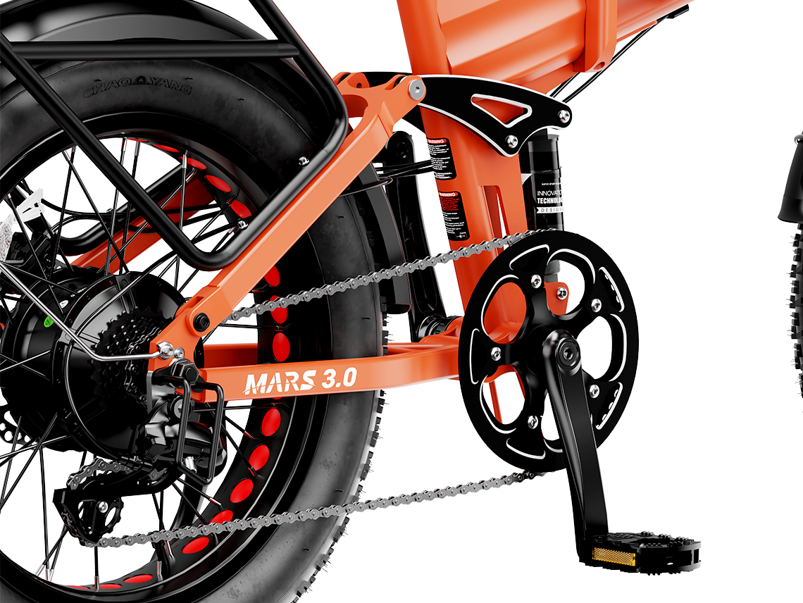 Heybike Mars 3.0 3.0-generation folding fat-tire e-bike: 750W (1400W peak) hub motor with 95 Nm torque, torque sensor PAS, 624Wh battery, 20x4 fat tires, hydraulic disc brakes, Horst Link rear suspension, NFC Tap and Go, integrated turn signals, Shimano Altus 8-speed, UL 2849